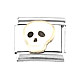 White skull - enamel Italian charm